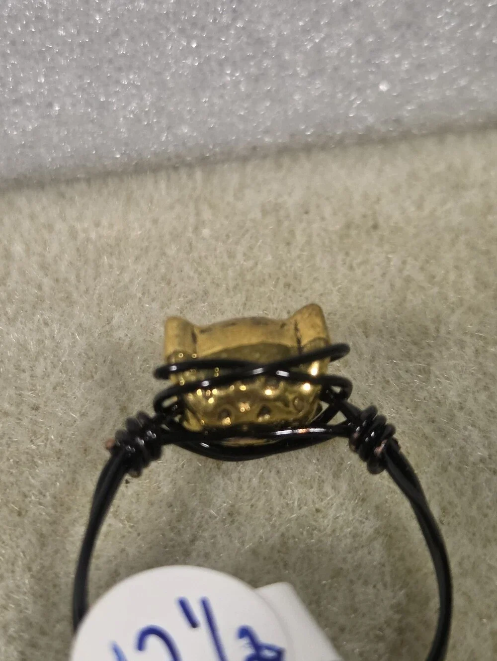 Handcrafted Gold Leopard Head Wire-Wrap Ring - Men's Jewelry